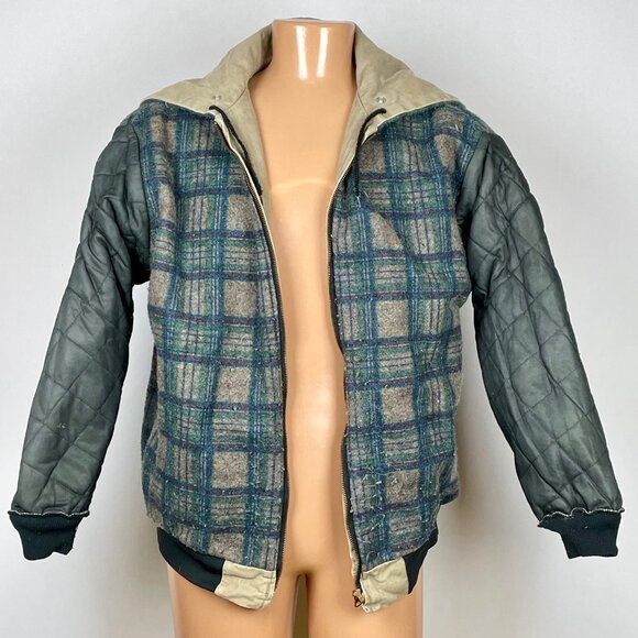 Vtg Kent Berne Blanket Lined Chore Jacket Sz XL Hooded Outdoors Barn Utility - Picture 8 of 11